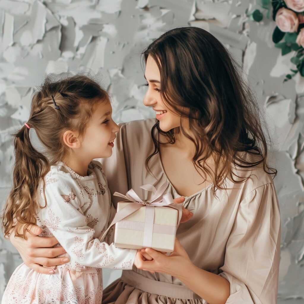 cute-daughter-giving-gift-her-mother-symbolism-happy-mother-day-celebration